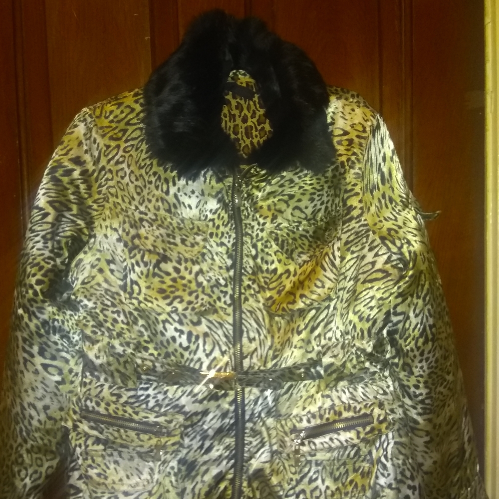 XOXO Collection Leather Puffer Jacket